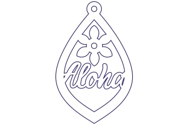 Stylized Logo for 'Aloha' with a Floral Design Element