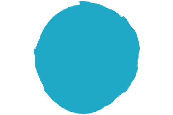 Vivid Blue Circle Against a White Background