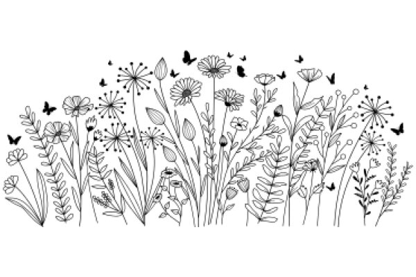 Whimsical Garden: A Floral Illustration