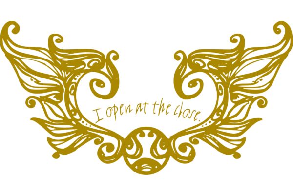 Golden Wings with a Message: An Artistic Expression