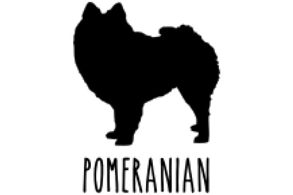 Pomeranian Silhouette with Text: A Graphic