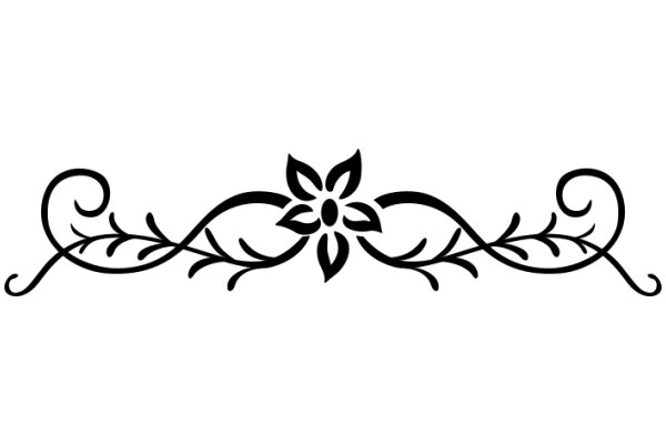 Stylized Floral Design with a Symmetrical Pattern