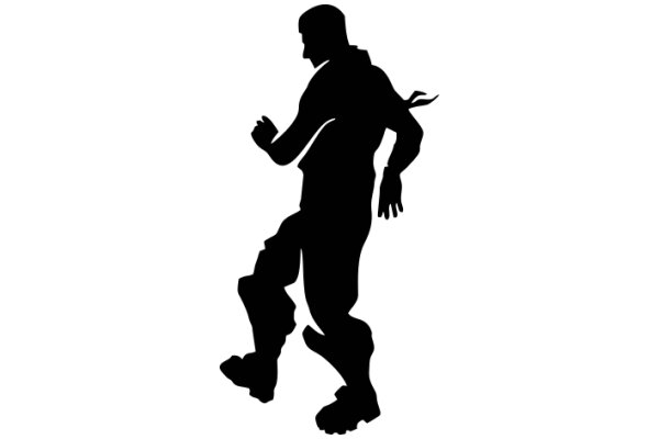 Silhouette of a Running Man: A Symbol of Speed and Agility