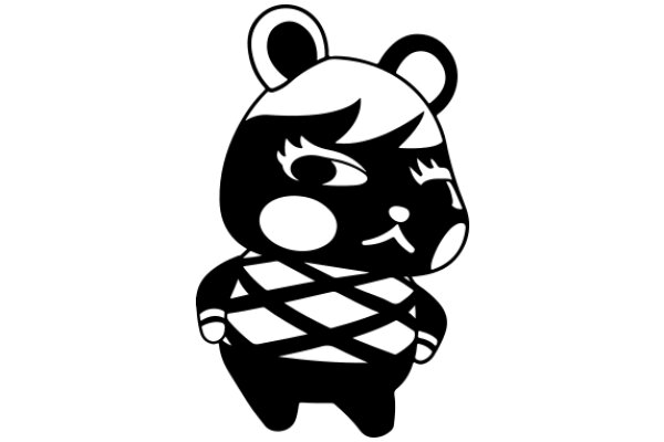 A Stylish Illustration of a Cute Bear Character