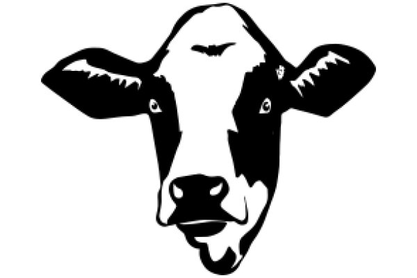 A Silhouette of a Cow's Head with a Smile