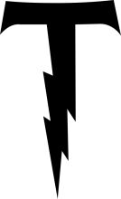 Stylized Black and White Lightning Bolt Logo