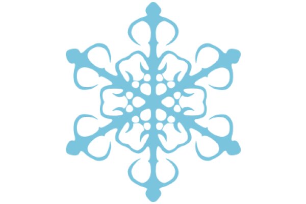 Stylized Blue Snowflake Design