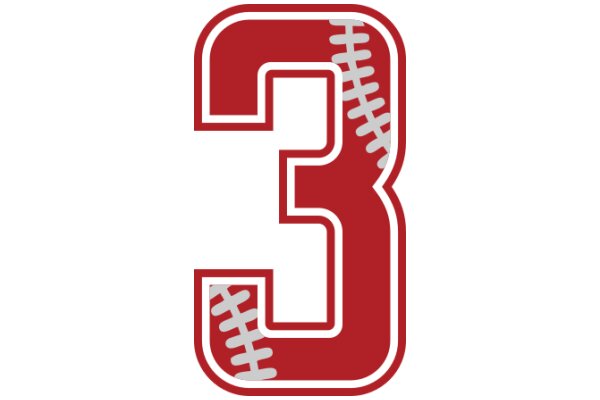 Red and White Baseball Logo