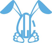 Stylized Blue Bunny Logo