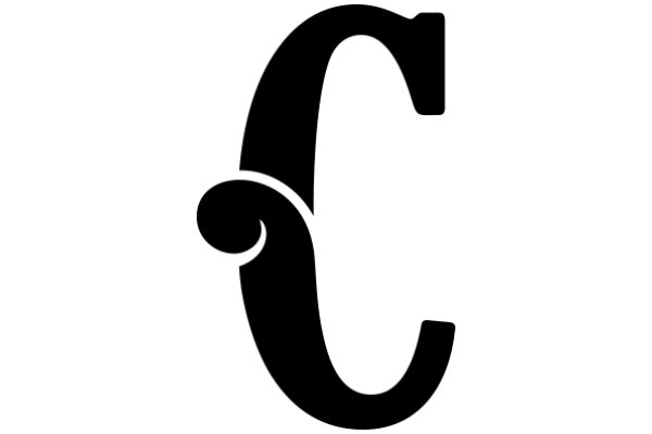 Stylized Letter 'C' with a Curved Design