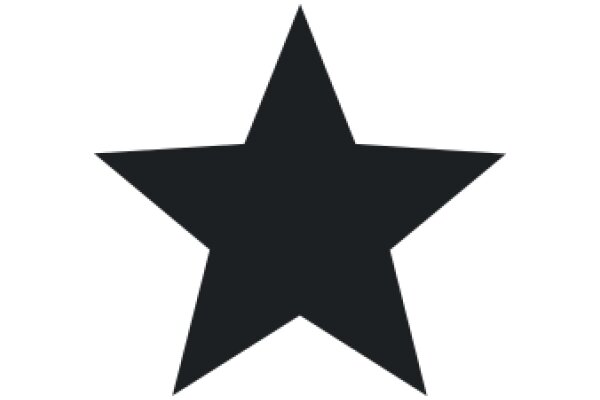 Simplistic Black Star on White Background