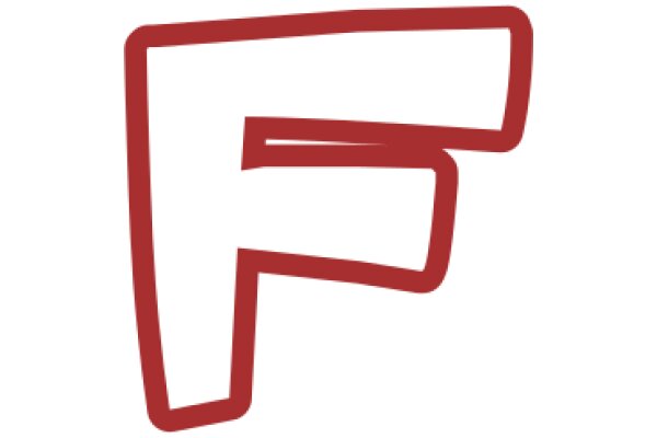 Pixellated Red Letter 'F' on a White Background