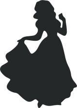 Silhouette of a Cinderella-like Figure