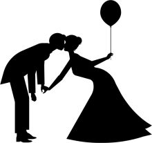 A Silhouette of Love: A Man and Woman Embrace in a Timeless Silhouette