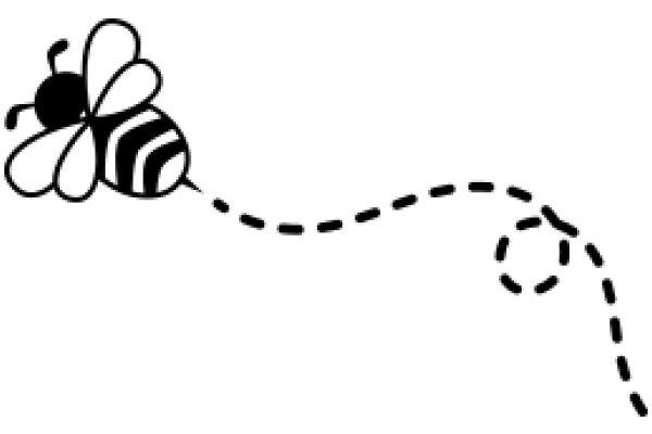 A Playful Interaction: A Cartoon Bee and Its Tail