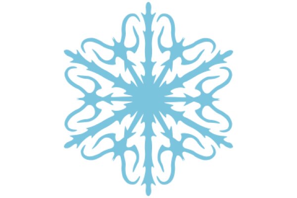 Stylized Blue Snowflake Design