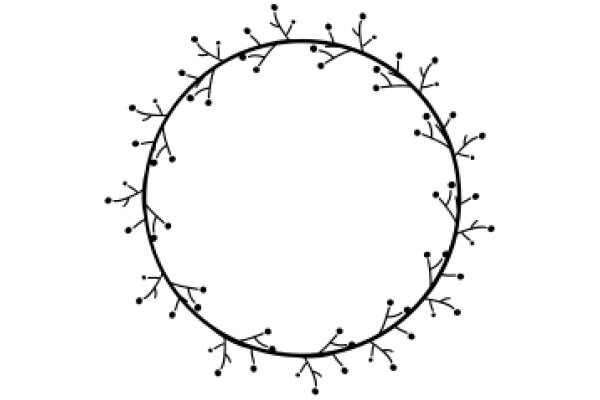 Artwork: A Stylized Branch with Circles