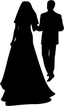 A Silhouette of a Couple in a Romantic Pose