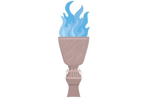 A Digital Illustration of a Cauldron with Blue Flames