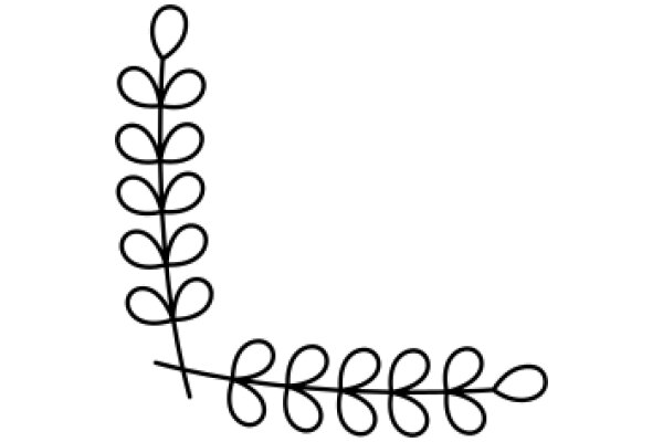 Simplistic Line Art of a Plant