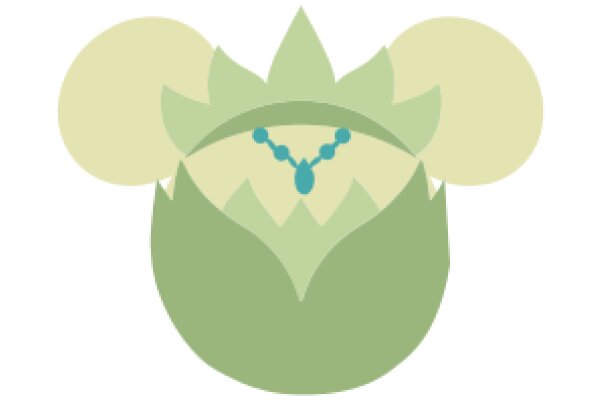 Stylized Illustration of a Flower-like Character with a Jewelry Necklace