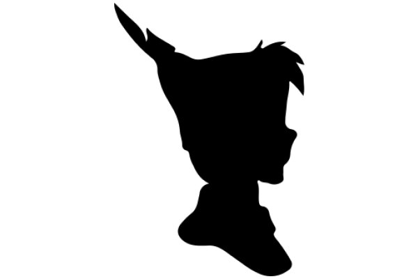 Silhouette of a Person with a Unique Hairstyle