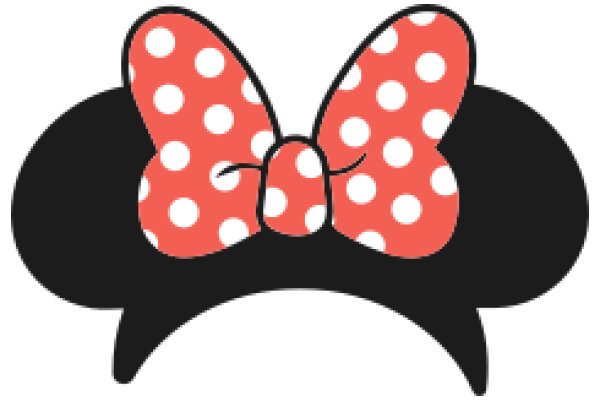 Stylish Black and Red Bow with Polka Dots