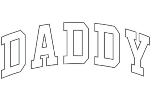 A Graphic Representation of the Word 'Daddy' in a Stylized Font