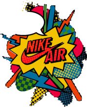 Vibrant and Colorful Nike Air Logo