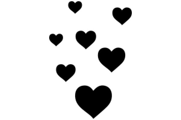 A Collection of Black Heart Symbols