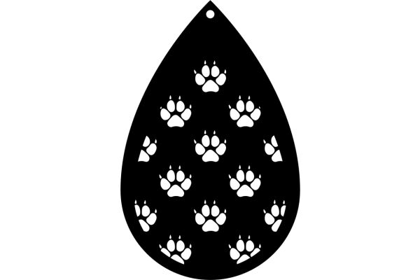 Paw Prints on a Black Background