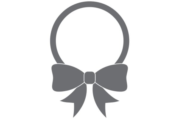 Stylish Gray Bow with a White Background