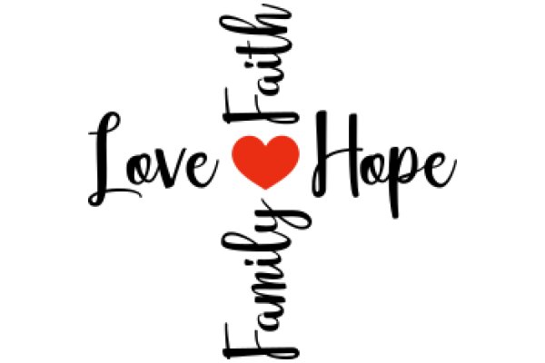 Love, Faith, and Hope: A Visual Affirmation of Positive Values