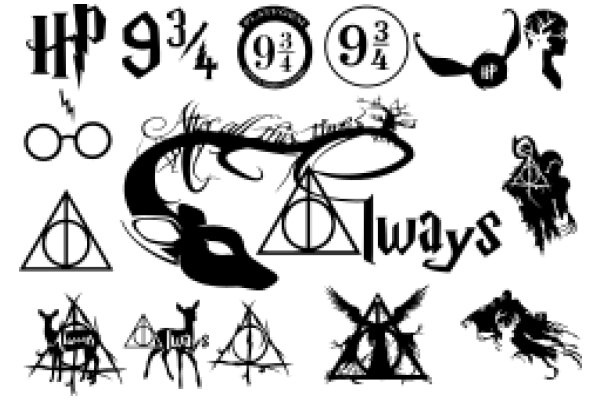 A Collection of Iconic Symbols and Logos from the Harry Potter Series