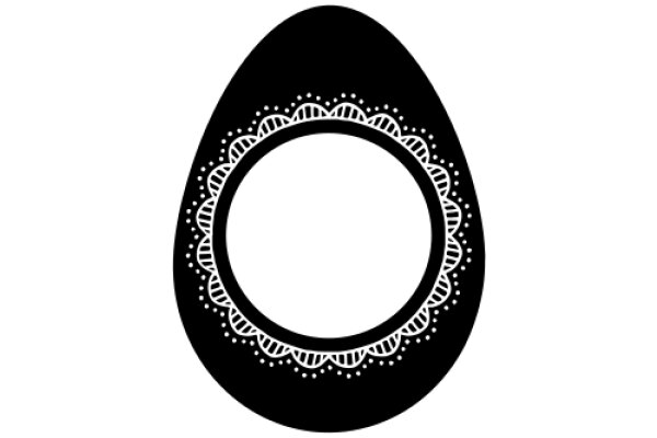 Stylized Egg with Decorative Border