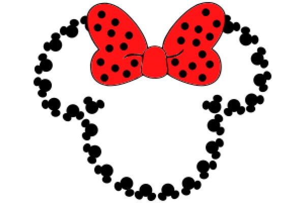 Whimsical Red Ladybug with Black Dots and Minnie Mouse Ears