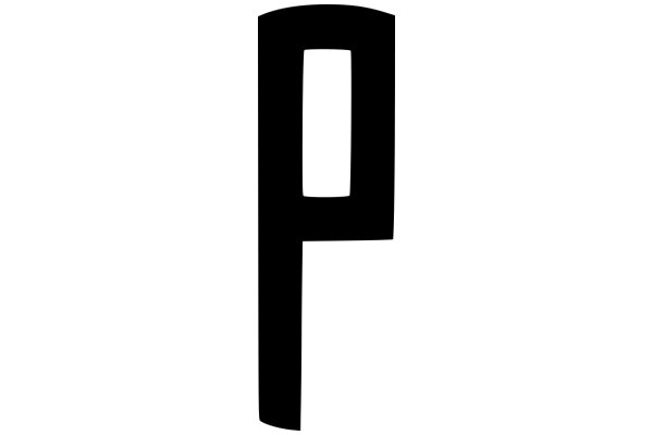 Letter 'P' with a Shadow Effect