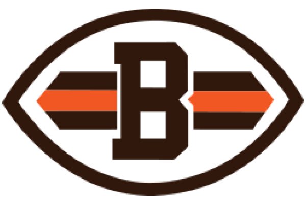 Brown and Orange Logo with the Letter B