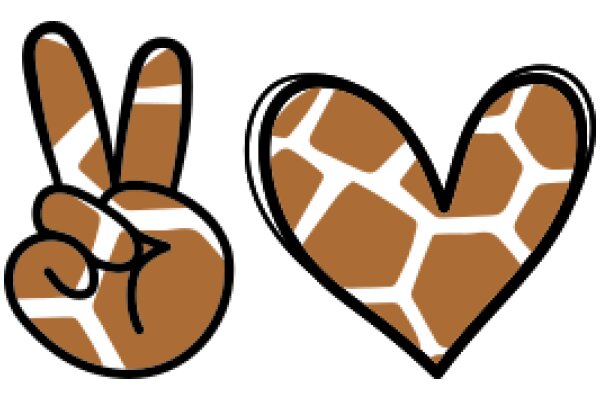 Two Symbols of Peace and Love: A Heart and a Peace Sign