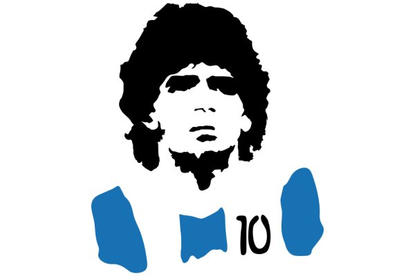 Silhouette of a Man with a Number 10