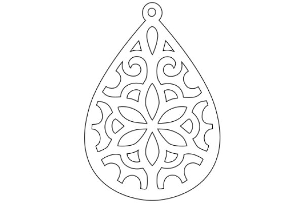 Stylized White Flower Design