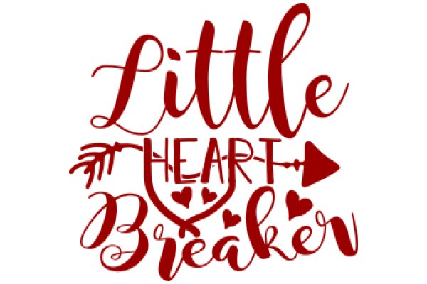 Little Heartbreaker: A Collection of Red Heart Symbols and the Word 'Breaker'