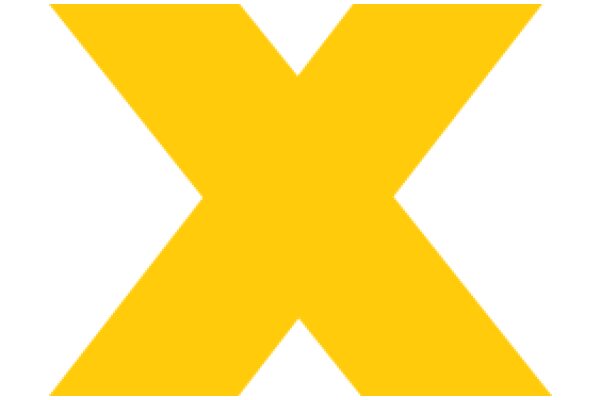 Vibrant Yellow X Logo on a White Background