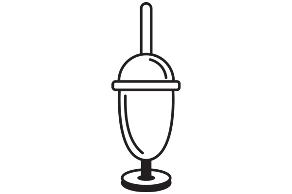 Simplistic Line Drawing of a Glass and Base