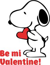 Celebrating Valentine's Day with a Snoopy-themed Message