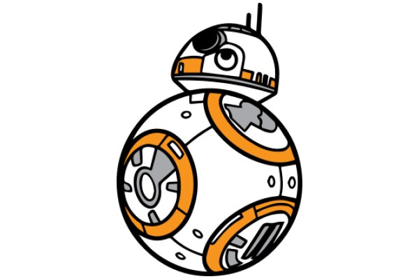 A Stylized Illustration of a BB-8 Droid from Star Wars