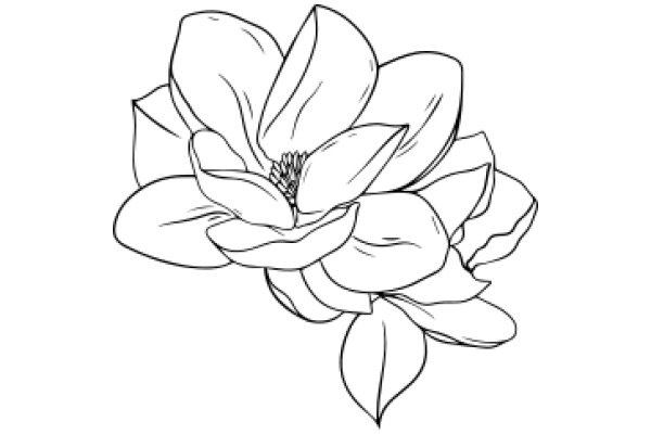 A Delicate Line Drawing of a Flower