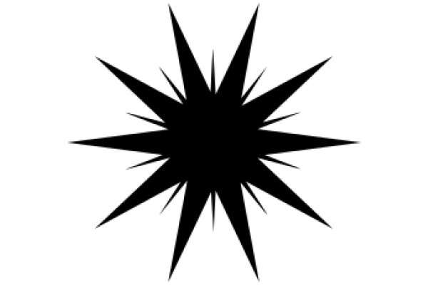 Stylized Black Starburst Design