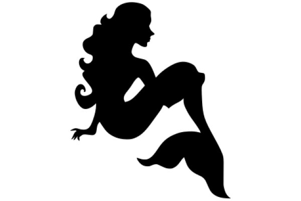 Silhouette of a Mermaid in Flight