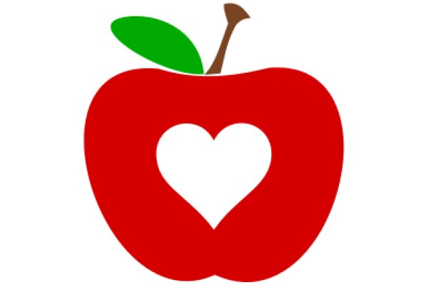 A Red Apple with a Heart on It